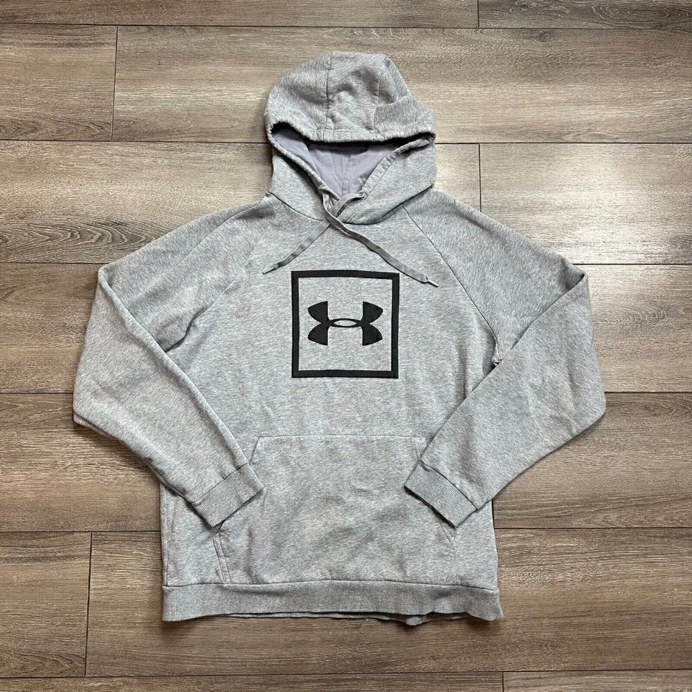 Under Armour Pullover Hoodie Sweatshirt Gray Adult Large